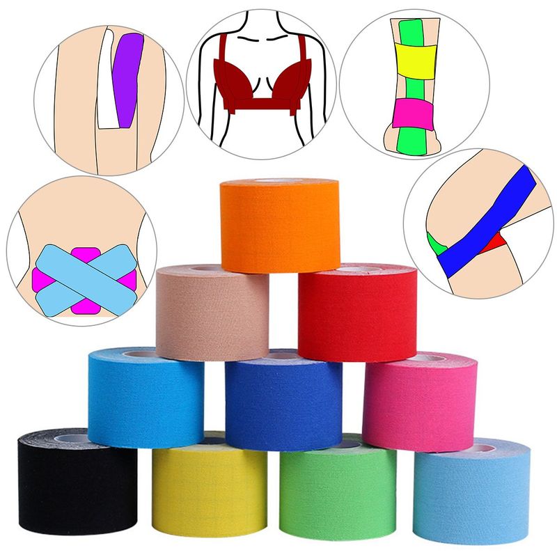 Rolă de bandă de kinesiologie – bandă sportivă impermeabilă pentru susținere musculară, confort articular și recuperare (2,5 cm până la 10 cm)